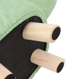 Cartoon Animal Shaped Stool Kid Home Living Room Cute Wooden Footstool for Playroom Courtyard Green