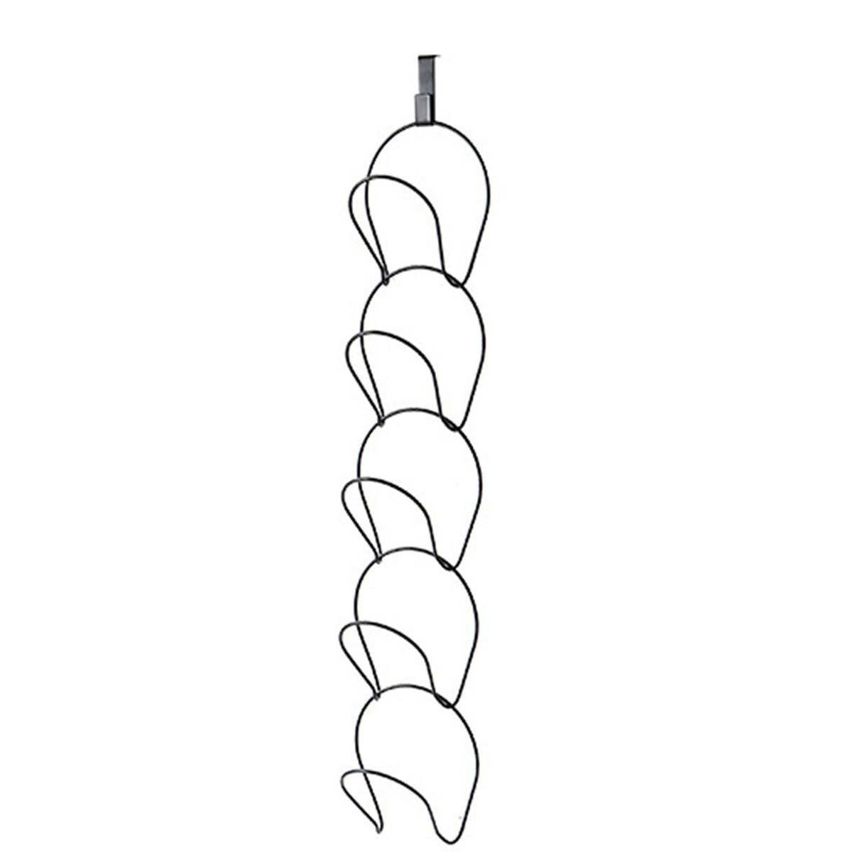 5Pcs Hat Rack Iron Punching Free Multi Layer Multifunctional Space Saving Hat Hanger Holder Black