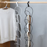 5Pcs Hat Rack Iron Punching Free Multi Layer Multifunctional Space Saving Hat Hanger Holder Black