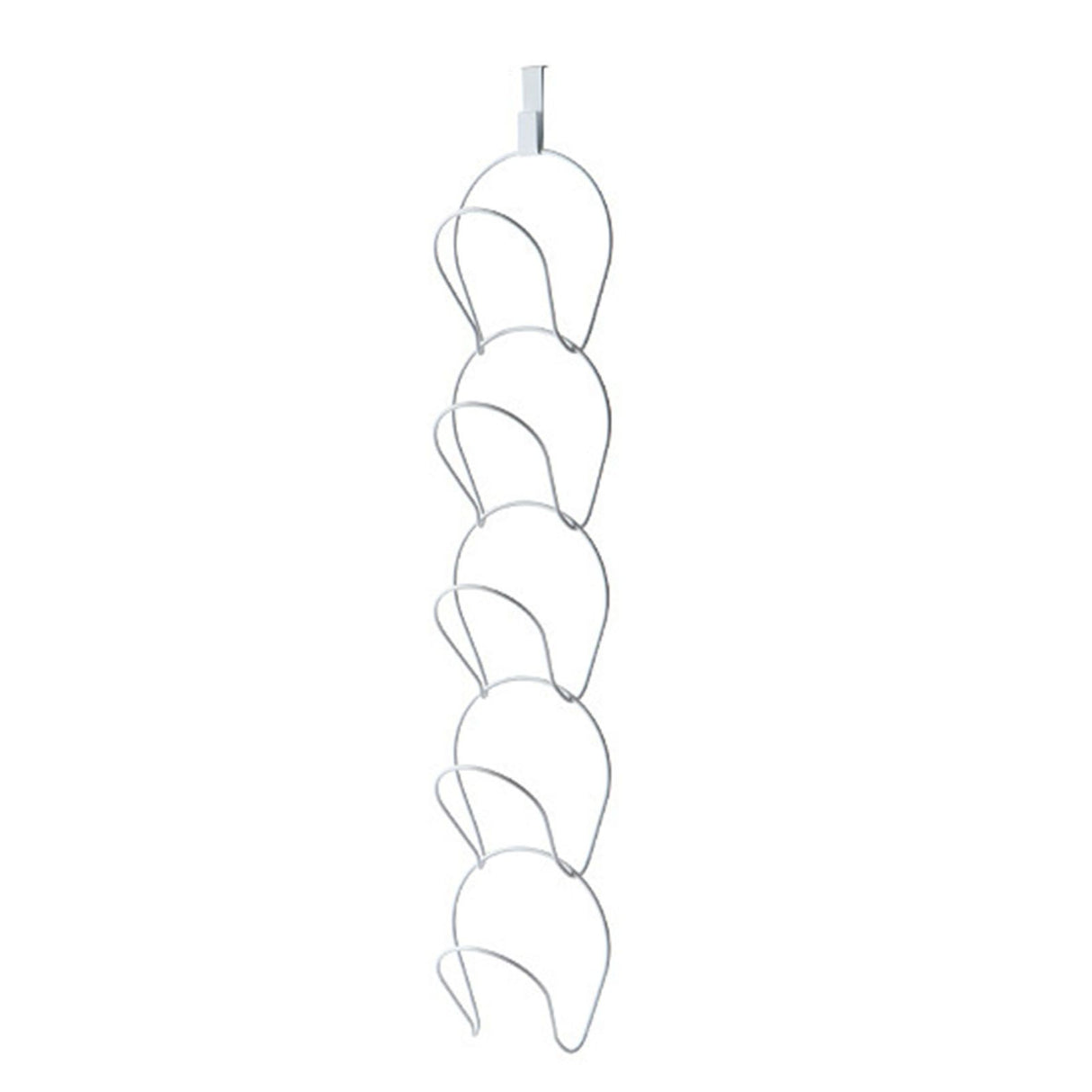 5Pcs Hat Rack Iron Punching Free Multi Layer Multifunctional Space Saving Hat Hanger Holder White