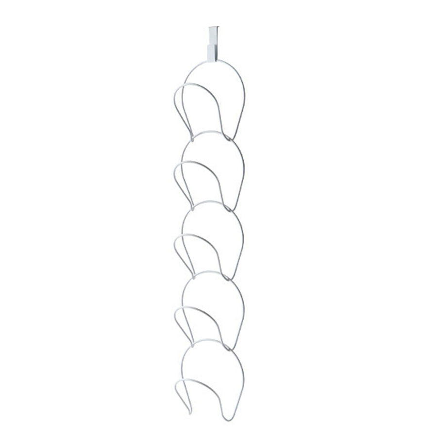 5Pcs Hat Rack Iron Punching Free Multi Layer Multifunctional Space Saving Hat Hanger Holder White