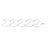 5Pcs Hat Rack Iron Punching Free Multi Layer Multifunctional Space Saving Hat Hanger Holder White - Top-Down View