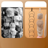 5Pcs Hat Rack Iron Punching Free Multi Layer Multifunctional Space Saving Hat Hanger Holder White