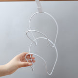 5Pcs Hat Rack Iron Punching Free Multi Layer Multifunctional Space Saving Hat Hanger Holder White