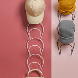 5Pcs Hat Rack Iron Punching Free Multi Layer Multifunctional Space Saving Hat Hanger Holder White - Extra Image