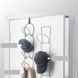 5Pcs Hat Rack Iron Punching Free Multi Layer Multifunctional Space Saving Hat Hanger Holder White - Extra Image