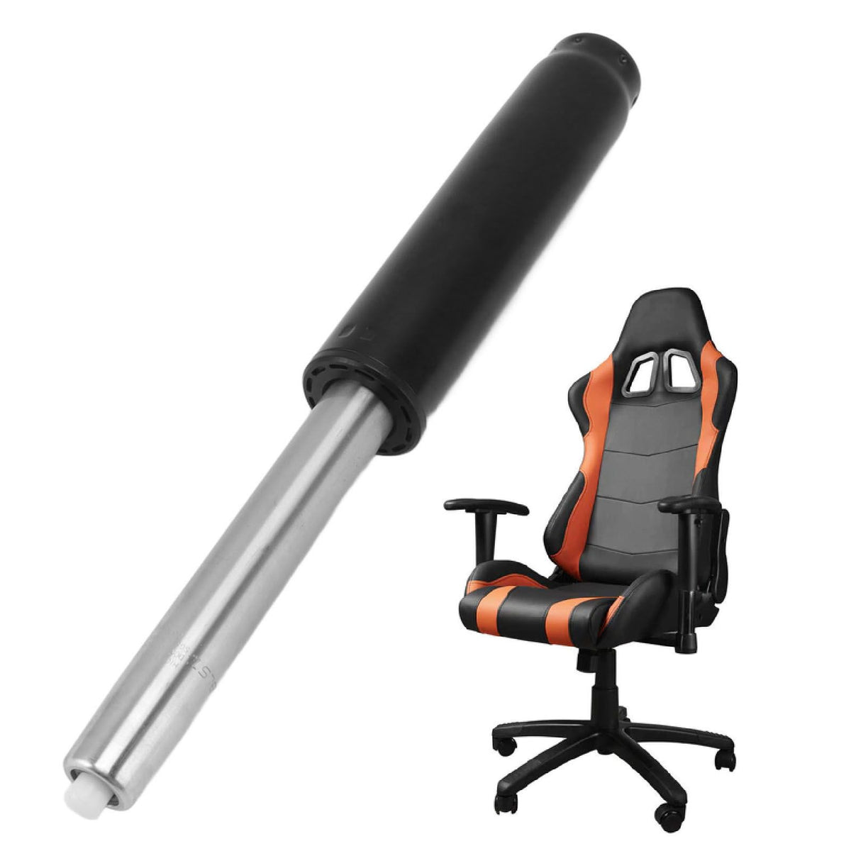 Office Chair Cylinder Replacement Explosion Proof Heavy Duty Gas Lift Cylinder Black Non Sinking Lifting Rod