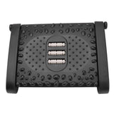 Under Desk Footrest 6 Height Adjustable Ergonomic Foot Stool with Massage Texture and Roller for Office Black - Front View