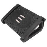 Under Desk Footrest 6 Height Adjustable Ergonomic Foot Stool with Massage Texture and Roller for Office Black