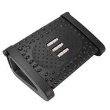 Under Desk Footrest 6 Height Adjustable Ergonomic Foot Stool with Massage Texture and Roller for Office Black