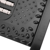 Under Desk Footrest 6 Height Adjustable Ergonomic Foot Stool with Massage Texture and Roller for Office Black