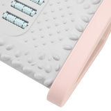 Under Desk Footrest 6 Height Adjustable Ergonomic Foot Stool with Massage Texture and Roller for Office Pink - Extra Image
