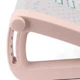 Under Desk Footrest 6 Height Adjustable Ergonomic Foot Stool with Massage Texture and Roller for Office Pink