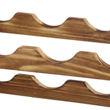 Wine Rack Pine Wood Wine Bottle Storage Shelf Display Organizer Decor for Countertop Home 4 Layer 20 Bottles Capacity