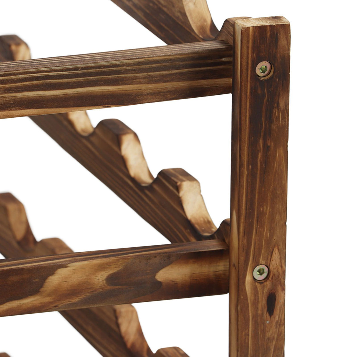 Wine Rack Pine Wood Wine Bottle Storage Shelf Display Organizer Decor for Countertop Home 4 Layer 20 Bottles Capacity