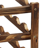 Wine Rack Pine Wood Wine Bottle Storage Shelf Display Organizer Decor for Countertop Home 4 Layer 20 Bottles Capacity - Extra Image