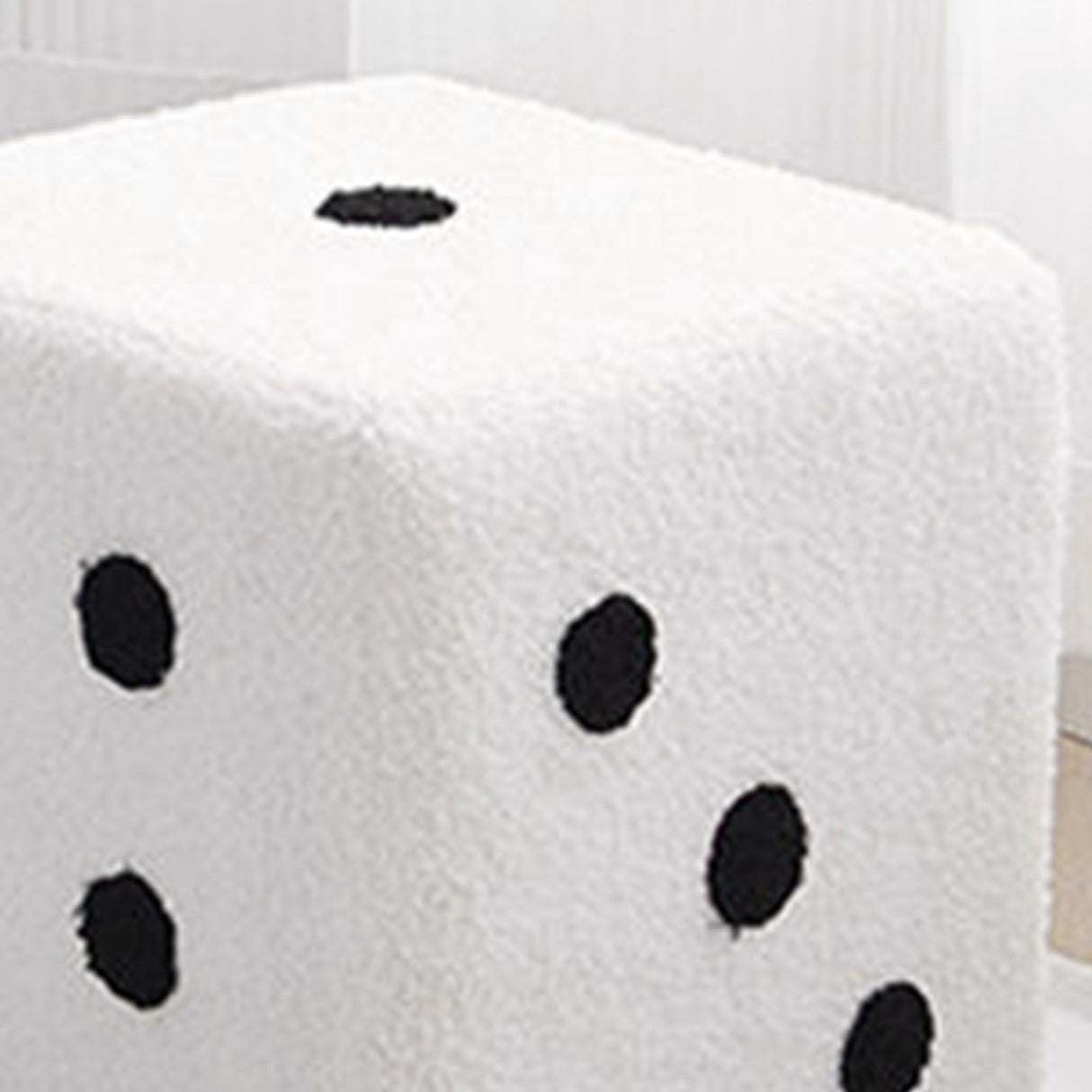 Foot Stool Soft Comfortable Simple Warm Sturdy Base Cube Stool for Home Living Room Bedroom White 20x20x20cm