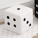 Foot Stool Soft Comfortable Simple Warm Sturdy Base Cube Stool for Home Living Room Bedroom White 29x29x25cm