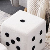 Foot Stool Soft Comfortable Simple Warm Sturdy Base Cube Stool for Home Living Room Bedroom White 29x29x25cm - Low Angle