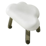Children Stool Cloud Shape Top Transparent Leg Delicate Plastic Stool Gift Present Home Decoration White