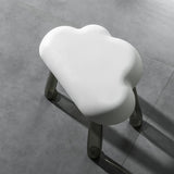 Children Stool Cloud Shape Top Transparent Leg Delicate Plastic Stool Gift Present Home Decoration White - 45-Degree Angle