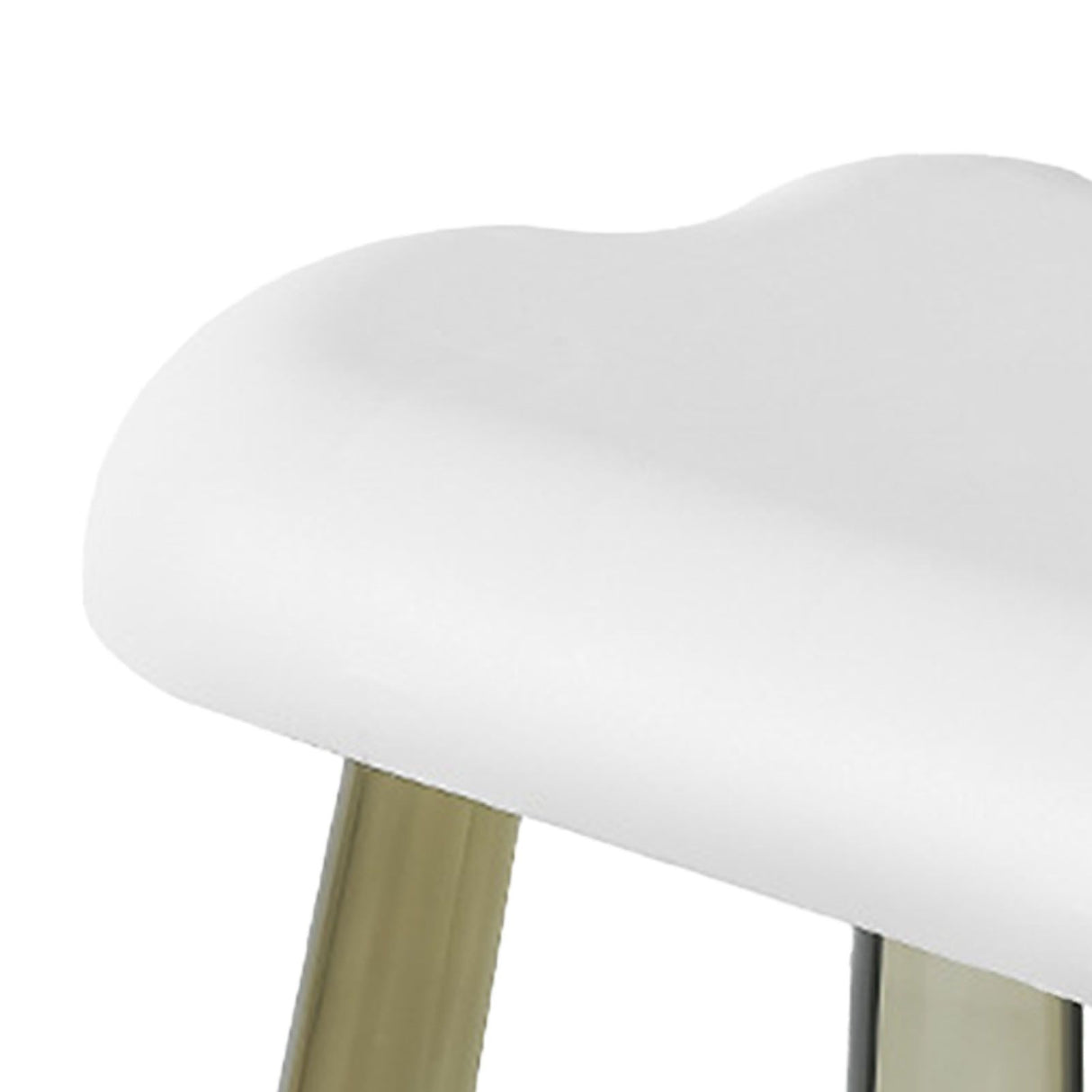 Children Stool Cloud Shape Top Transparent Leg Delicate Plastic Stool Gift Present Home Decoration White