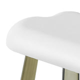 Children Stool Cloud Shape Top Transparent Leg Delicate Plastic Stool Gift Present Home Decoration White