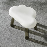 Children Stool Cloud Shape Top Transparent Leg Delicate Plastic Stool Gift Present Home Decoration White