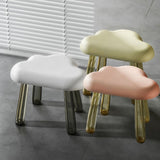 Children Stool Cloud Shape Top Transparent Leg Delicate Plastic Stool Gift Present Home Decoration White - Extra Image