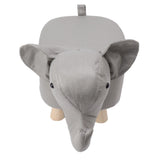 Animal Footstools Elephant Shaped Slip Resistant Silent Comfortable Stable Multi Purpose Cute Stool for Kids Light Gray