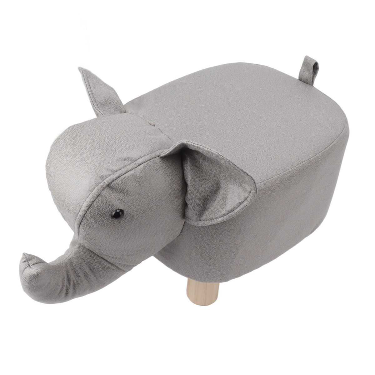 Animal Footstools Elephant Shaped Slip Resistant Silent Comfortable Stable Multi Purpose Cute Stool for Kids Light Gray