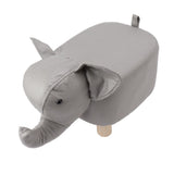 Animal Footstools Elephant Shaped Slip Resistant Silent Comfortable Stable Multi Purpose Cute Stool for Kids Light Gray - Extra Image