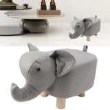 Animal Footstools Elephant Shaped Slip Resistant Silent Comfortable Stable Multi Purpose Cute Stool for Kids Light Gray - Extra Image