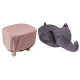 Animal Footstools Elephant Shaped Slip Resistant Silent Comfortable Stable Multi Purpose Cute Stool for Kids Dark Gray