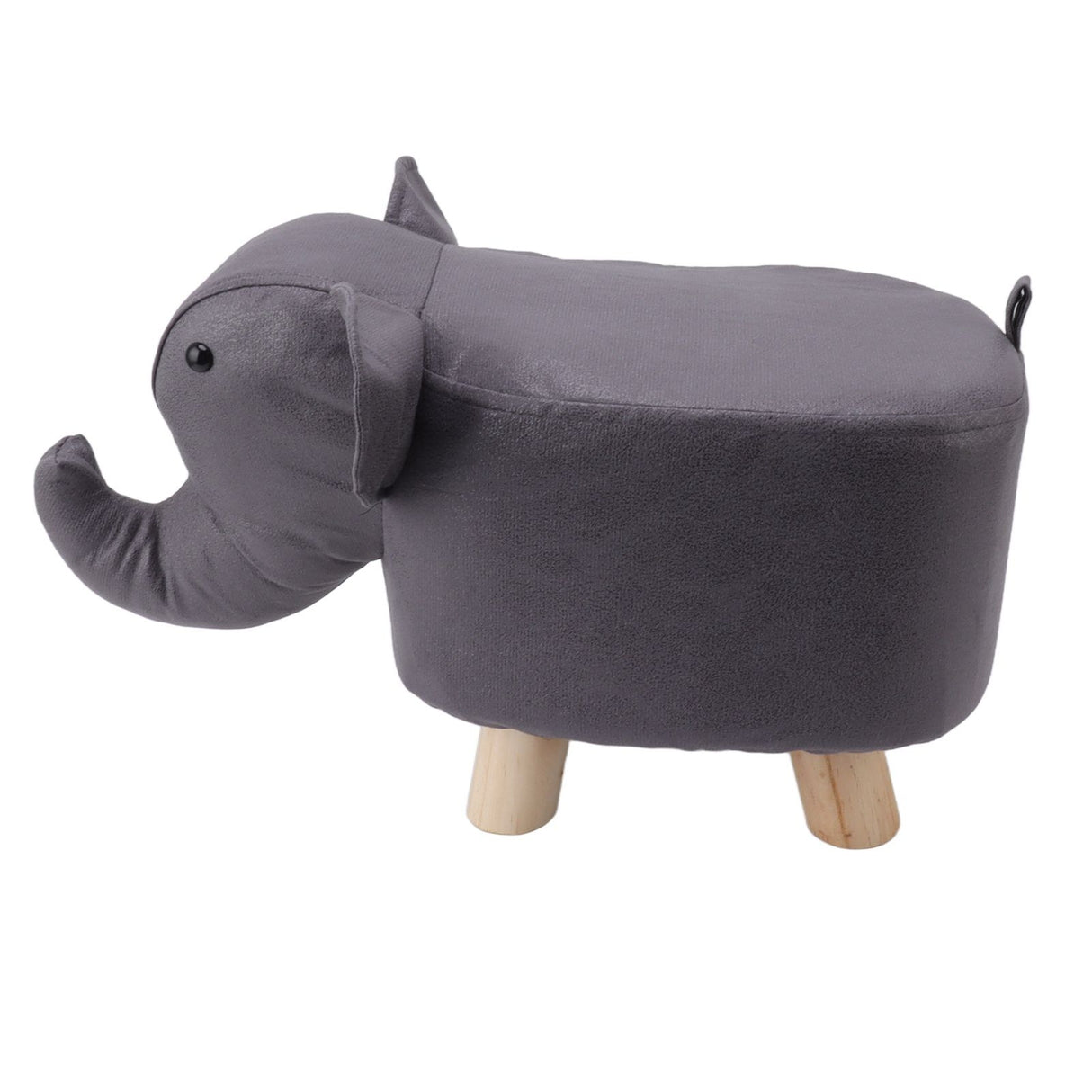 Animal Footstools Elephant Shaped Slip Resistant Silent Comfortable Stable Multi Purpose Cute Stool for Kids Dark Gray