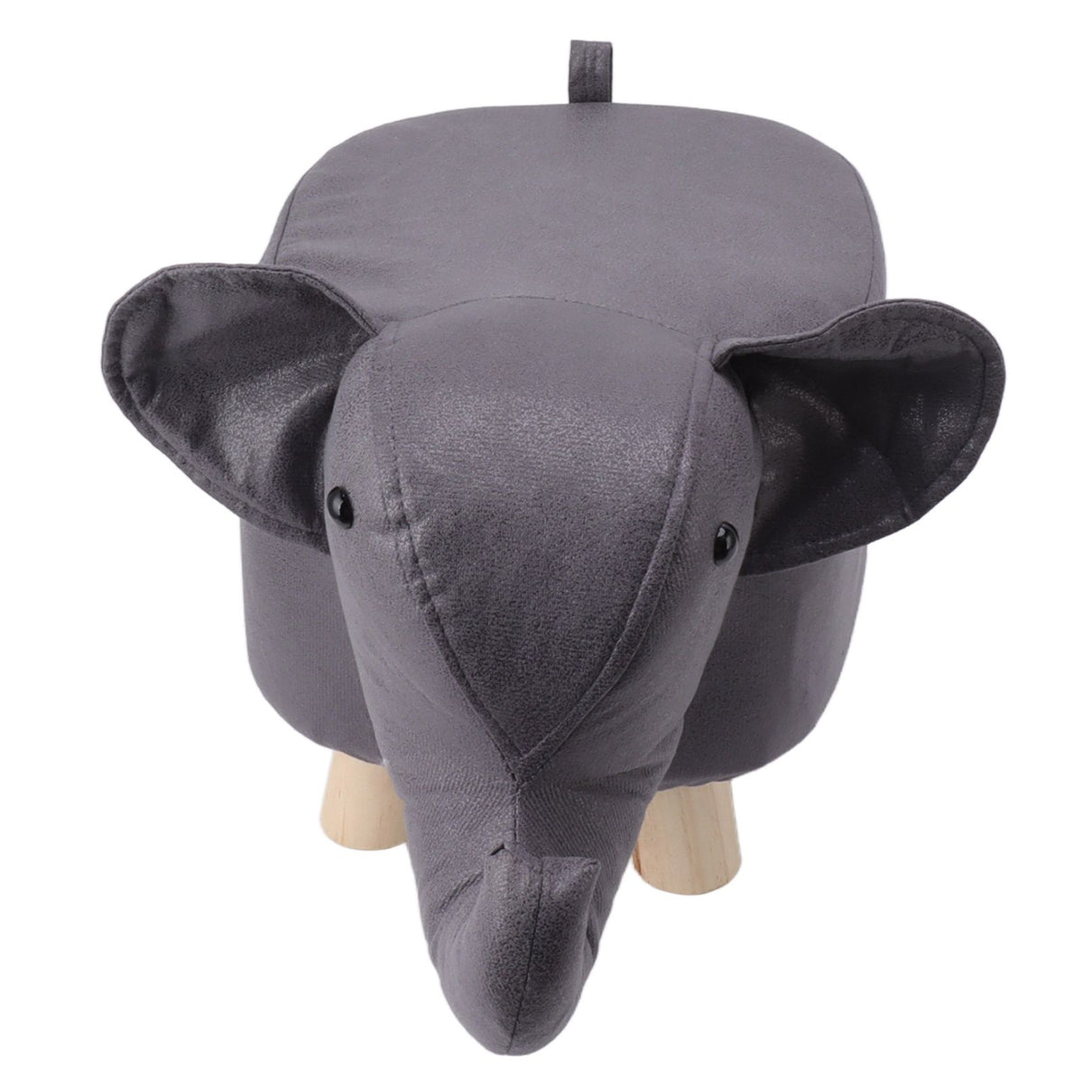 Animal Footstools Elephant Shaped Slip Resistant Silent Comfortable Stable Multi Purpose Cute Stool for Kids Dark Gray