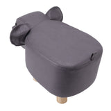 Animal Footstools Elephant Shaped Slip Resistant Silent Comfortable Stable Multi Purpose Cute Stool for Kids Dark Gray