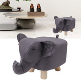 Animal Footstools Elephant Shaped Slip Resistant Silent Comfortable Stable Multi Purpose Cute Stool for Kids Dark Gray - Extra Image