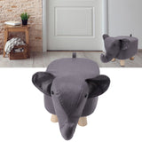Animal Footstools Elephant Shaped Slip Resistant Silent Comfortable Stable Multi Purpose Cute Stool for Kids Dark Gray