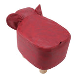 Animal Footstools Elephant Shaped Slip Resistant Silent Comfortable Stable Multi Purpose Cute Stool for Kids Red - Extra Image