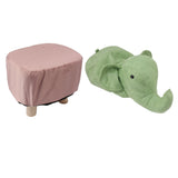 Animal Footstools Elephant Shaped Slip Resistant Silent Comfortable Stable Multi Purpose Cute Stool for Kids Green