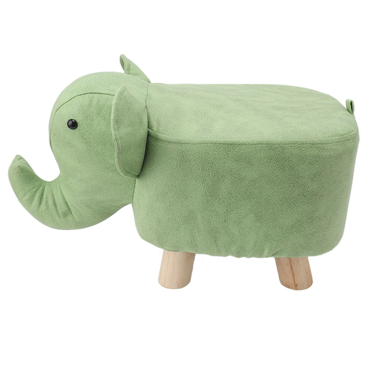 Animal Footstools Elephant Shaped Slip Resistant Silent Comfortable Stable Multi Purpose Cute Stool for Kids Green