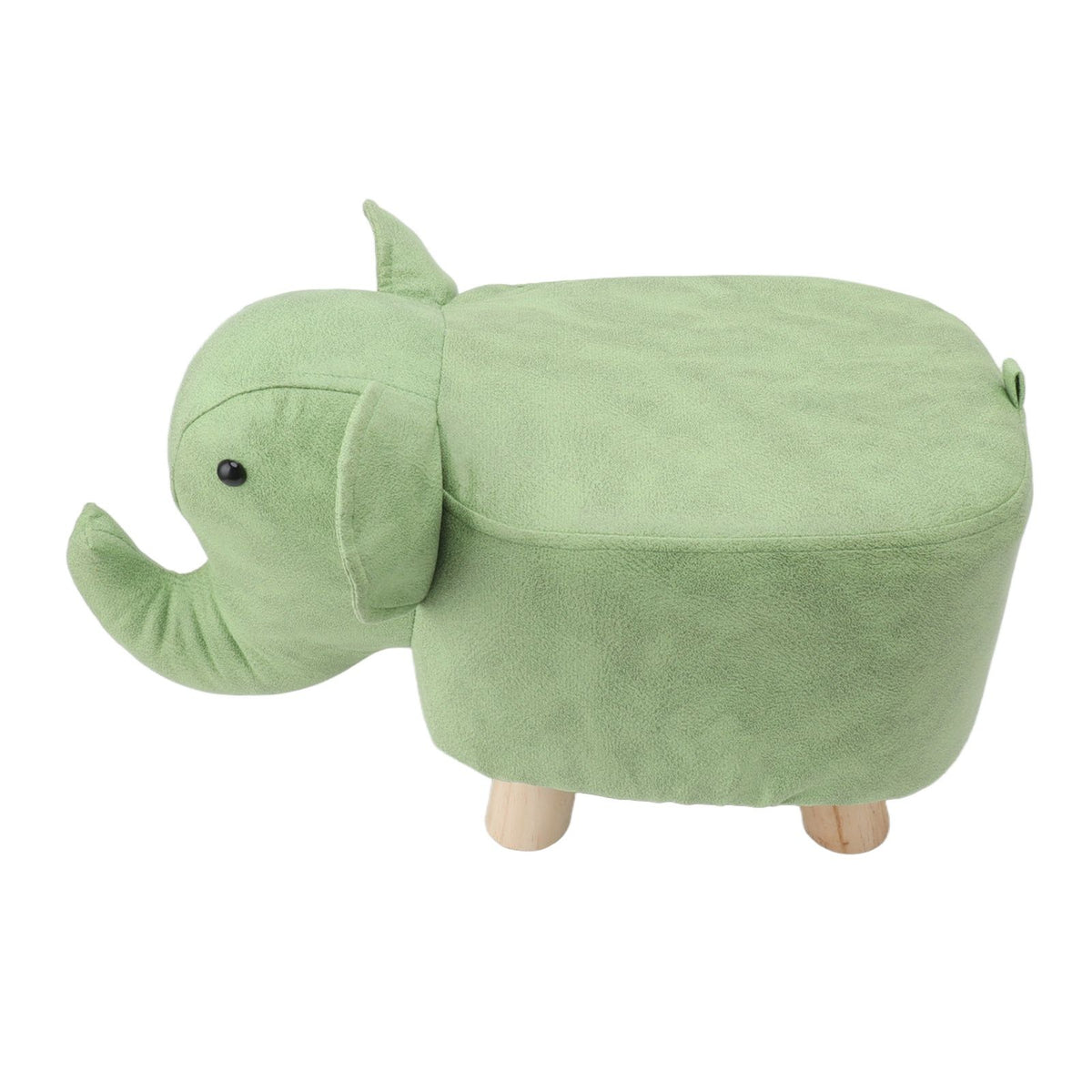 Animal Footstools Elephant Shaped Slip Resistant Silent Comfortable Stable Multi Purpose Cute Stool for Kids Green