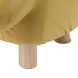 Cute Animal Footstool with Soft Padded Cushion and Prevent Slip Feet Small Footrest Stools for Kids Adults Yellow Duck