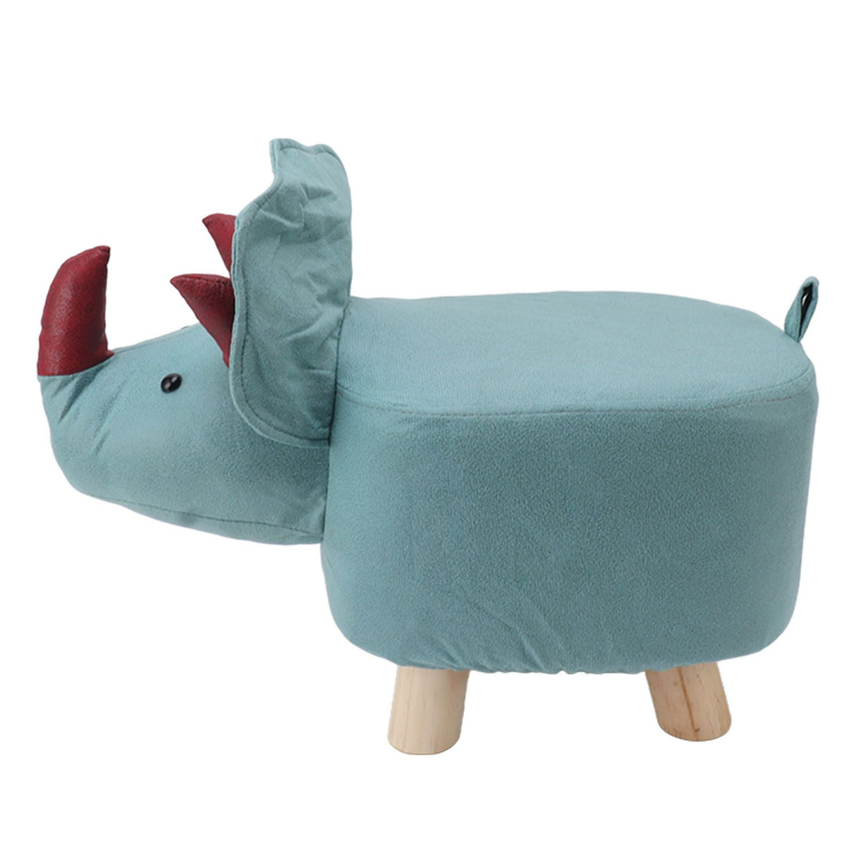 Cute Animal Footstool with Soft Padded Cushion and Prevent Slip Feet Small Footrest Stools for Kids Adults Dinosaur