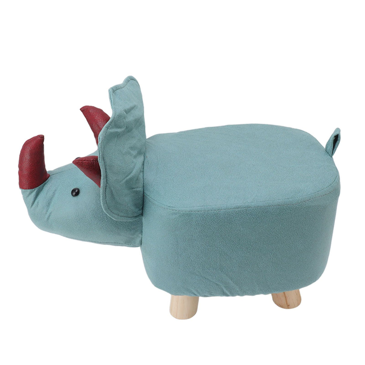 Cute Animal Footstool with Soft Padded Cushion and Prevent Slip Feet Small Footrest Stools for Kids Adults Dinosaur