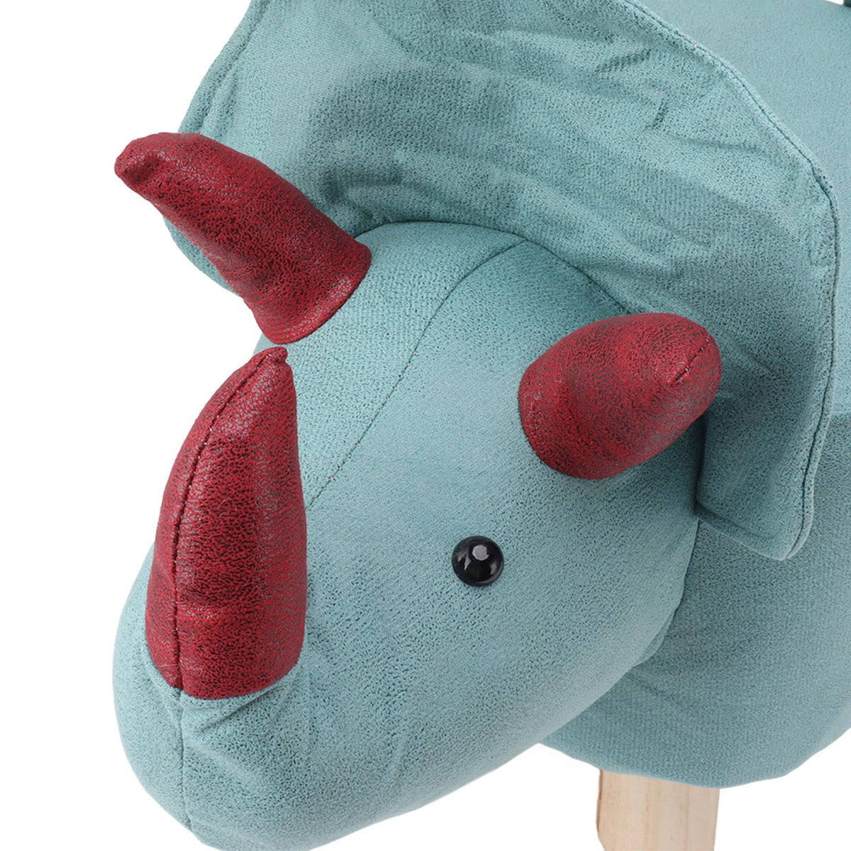 Cute Animal Footstool with Soft Padded Cushion and Prevent Slip Feet Small Footrest Stools for Kids Adults Dinosaur