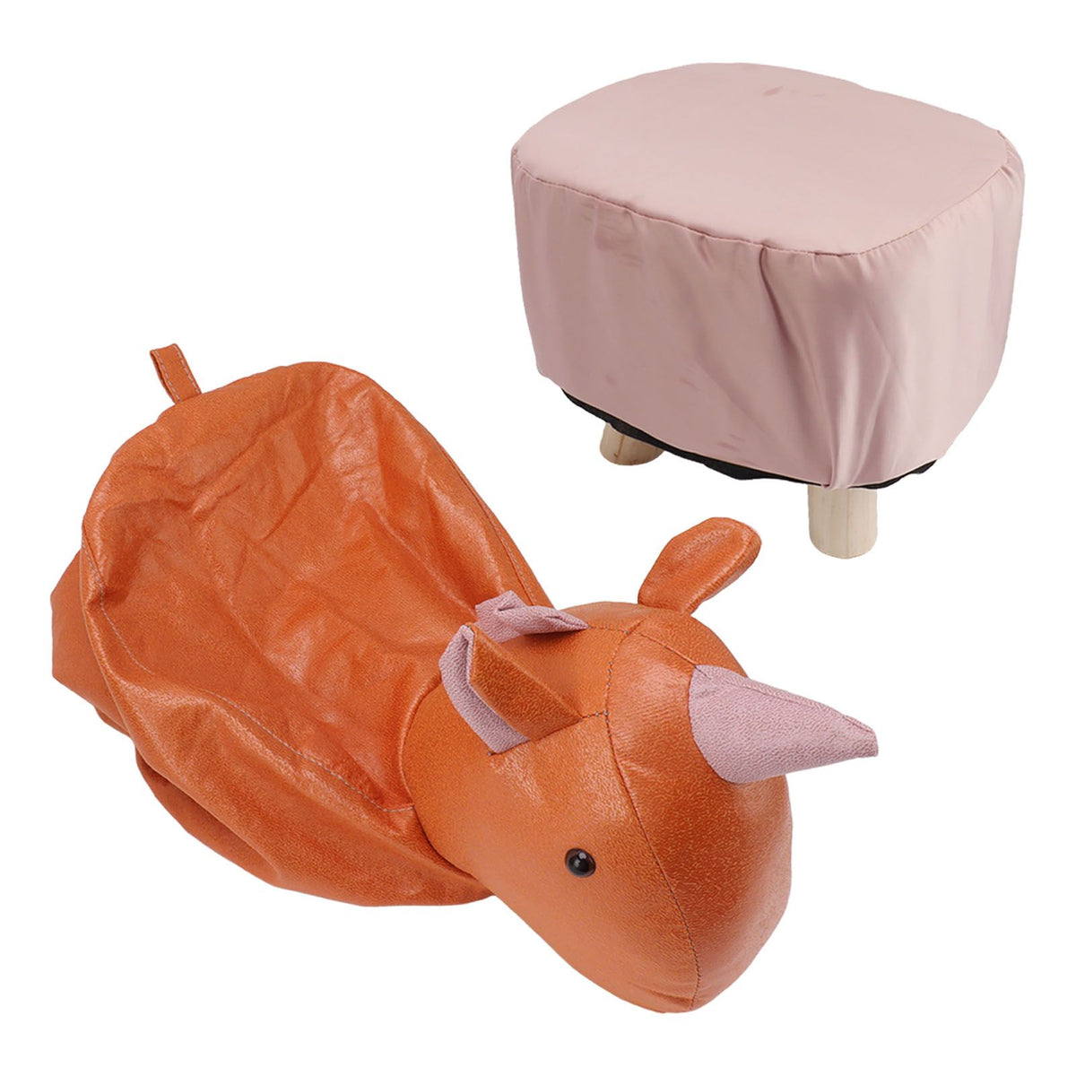 Cute Animal Footstool with Soft Padded Cushion and Prevent Slip Feet Small Footrest Stools for Kids Adults Unicorn