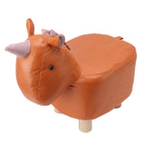 Cute Animal Footstool with Soft Padded Cushion and Prevent Slip Feet Small Footrest Stools for Kids Adults Unicorn