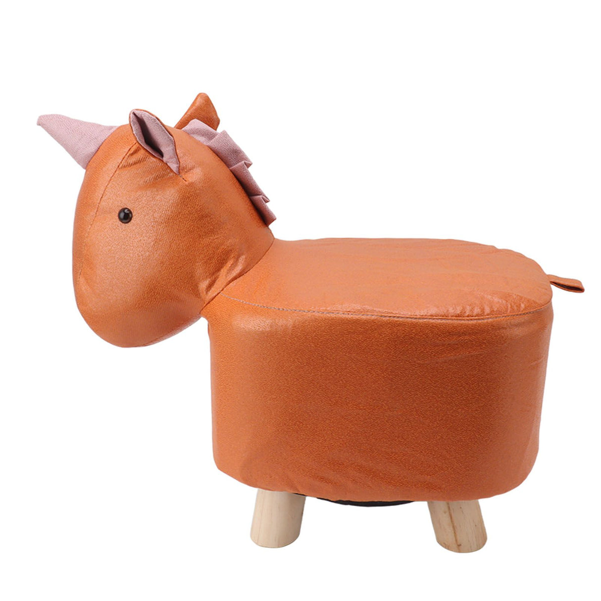 Cute Animal Footstool with Soft Padded Cushion and Prevent Slip Feet Small Footrest Stools for Kids Adults Unicorn